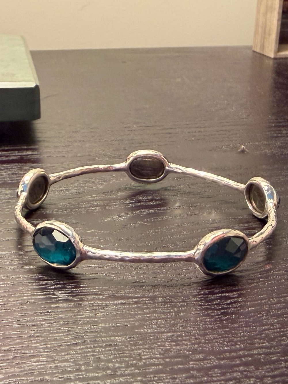 Ippolita 5 stone sterling silver bangle